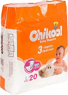 Подгузники Chikool L 10~17кг (20шт)