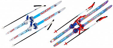Лыжи "SABLE" в комплекте палки, крепление combi синий р.130