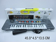 Синтезатор MQ-3700 с микрофоном, 37кл, уроки, н/б, в/к