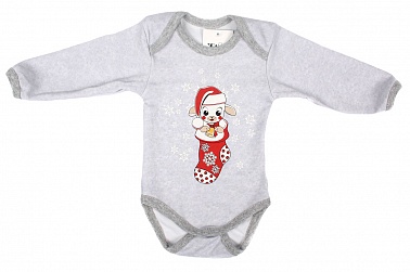 Боди уни р.68 см интерлок серый Овечка N103-3 Мелонс Боди уни р.68 см интерлок серый Овечка N103-3 Мелонс