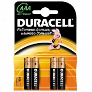 Батарейки алкалиновые Basic AAA 1.5 V LR03 DURACELL 4 шт