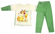 Пижама д/м р.104 см интерлок зеленый 1220-4 Мелонс