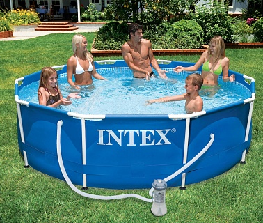 Бассейн каркасный 366*76 см 28212 (56996) фильтр INTEX в/к