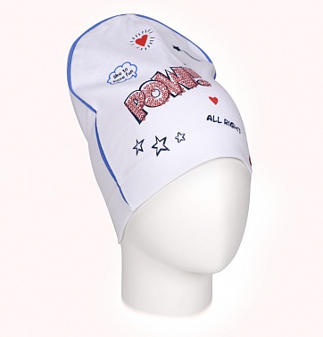 Шапка д/д р.52-54 белый P-232-02 Бац! КРОХА