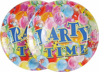 Тарелка PM 058-190 "Party Time" (23см), 10шт, в/п