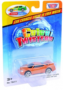 Мод. маш. Motormax 3" Color Change Car (Серия Color Twisters) 78411 меняющийся цвет, в ассортименте