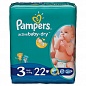 Подгузники PAMPERS Active Baby Midi (4-9 кг) Стандартная Упаковка 22 шт., р.3