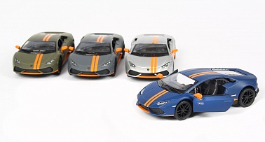 Мод. маш. KINSMART Lamborghini Huracan LP610-4 Avio Matte KT5401D инерция (1/12шт.) 1:38 б/к