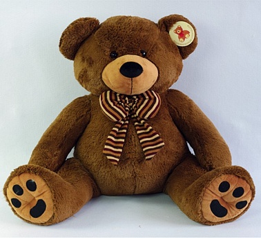 Мяг. Медведь НАБИВНОЙ 50 см BH3208 в шарфе ТМ Коробейники
