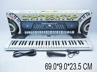 Синтезатор SD989-A с микрофоном, 54кл, LED дисплей, уроки, от сети, в/к
