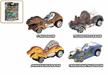 Мод. маш. Motormax 3" Pull Back Dino Racer (Серия Pre-historic Times) инерция 78500 в ассортименте н