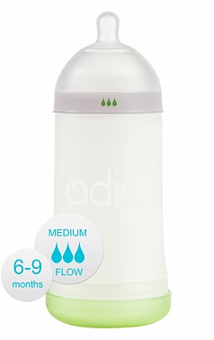 Детская бутылочка Adiri NxGen Medium Flow White, 6-9 мес., 281 мл.