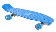 Скейт  пласт. голубой свет. колеса 56*15 см нагрузка 80 кг YQHJ-11blue