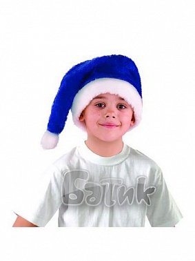 Колпак мех красный с бородой 