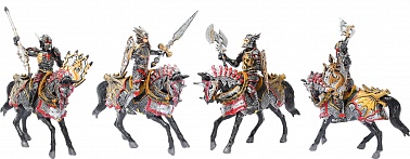 Набор игровой монстров  4 фигурки  с подвижными конечностями, лошадь, акссесуары 8910-109 в/п
