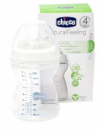 Бутылочка Natural Feeling,4мес.+,сил.соска с флексорами,250мл. 310205014 Chicco