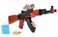 Автомат AK47 3в1 с гелевыми(водными) и липкими(резиновыми) пулями+присоски 787 в/к
