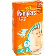 Подгузники PAMPERS Sleep & Play Maxi (7-14 кг) Джамбо Упаковка 68 шт., р.4