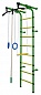 Спорт. комплекс дет. пристенный "Непоседа-1В ПЛЮС" зелено-желтый