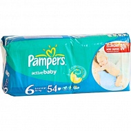 Подгузники PAMPERS Active Baby Extra Large, 16+ кг, Джамбо Упаковка 54шт.