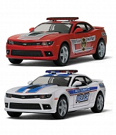 Мод. маш. KINSMART KT5383DPR "Chevrolet Camaro 2014 (Police/Fire)" инерция (1/12шт.) 1:38 б/к