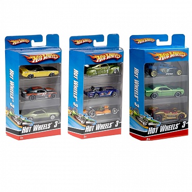 Подарочный набор машинки Hot Wheels K5904 3х машинок в ассортименте