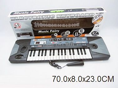 Синтезатор MQ-805USB с микрофоном, 37кл, LED дисплей, USB, от сети, в/к