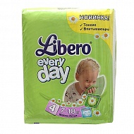 Подгузники LIBERO Everyday Maxi 7-18кг, (экономичная упаковка), 42 шт