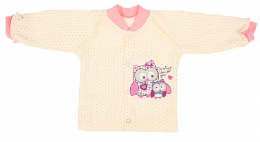 Кофточка д/д р.62 см интерлок розовый Совушка D101-3 Мелонс