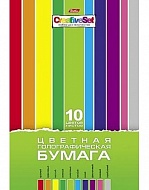 Бумага цветная 10Бц4гф Creative Set 194*280мм 10цв,голографич. в папке 10л 008822