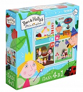 Оригами Пазл 4в1.9-16-25-36эл Маленькие истории 03001 Ben & Holly