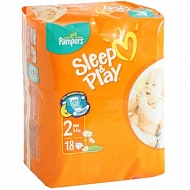 Подгузники PAMPERS Sleep & Play Mini, 3-6 кг, Стандартная Упаковка, 18 шт.