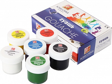 Гуашь Классика 6 цветов 20мл 19С 1275-08 ЛУЧ Гуашь Классика 6 цветов 20мл 19С 1275-08 ЛУЧ