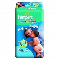 Подгузники PAMPERS Active Baby Junior (11-18 кг) Стандартная Упаковка 16 шт., р.5