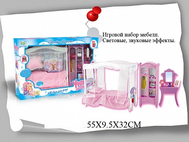 Мебель для куклы EJ80033R Спальня в/к