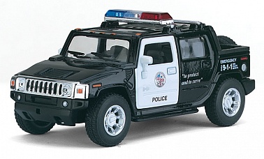 Мод. маш. KINSMART КТ5097DP "HUMMER H2 POLICE" инерция  (1/12шт.) 1:40 б/к