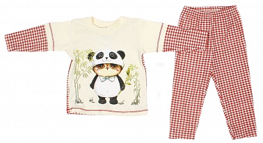 Пижама д/м р.92 см интерлок красный 1220-4 Мелонс