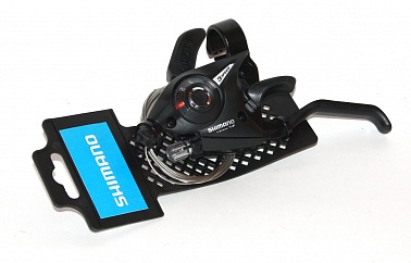 Шифтер Shimano Tourney  EF51 левый, 3ск., трос+оплетка, черный ESTEF51LSBL2P