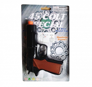 Пистолет пластик  Colt 45 на 8 пистонов 2071P 17,5см н/к