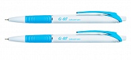 Ручка шариковая автомат. синяя 2шт. 0,7мм G-07 с клипом с резиновым грипом Berlingo CBm_703922 03600