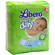 Подгузники LIBERO Everyday Extra Large 11-25 кг, (стандартная упаковка), 16 шт
