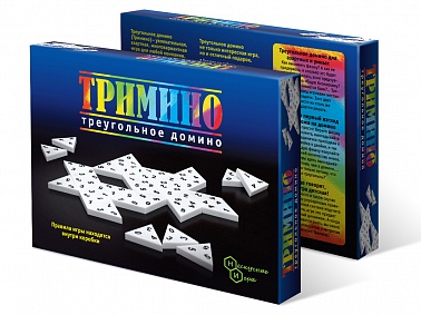 Настольная игра " Тримино" ( треугольное домино) 7059 в/к