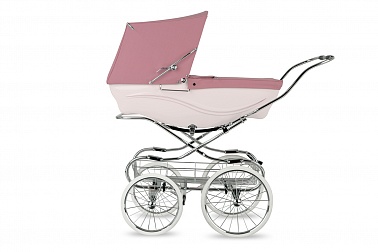 Детская коляска люлька для новорожденных Silver Cross Kensington Pink