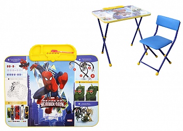 Стол-стул Disney 2 Человек Паук Д2Ч (стол 570 с подн+пенал+стул мягк.)