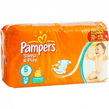 Подгузники PAMPERS Sleep & Play Junior (11-18 кг) Джамбо Упаковка 58 шт., р.5