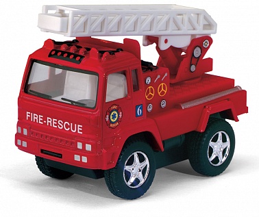 Мод. маш. KINSMART КS3507D "Funny Fire Engine pull back action" инерция  1:32